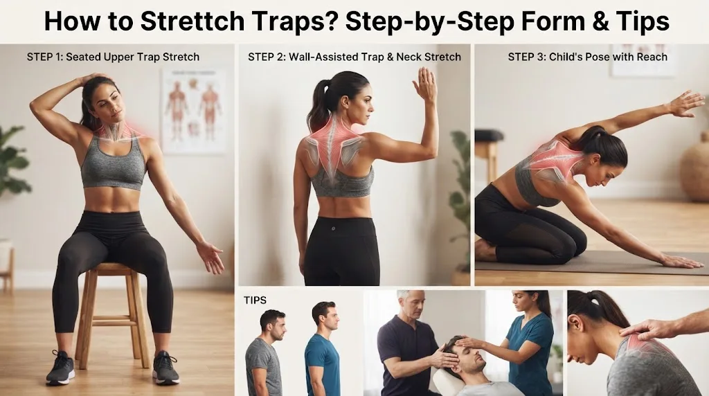 How to Stretch Traps Step-by-Step Form & Tips